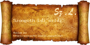 Szongoth László névjegykártya